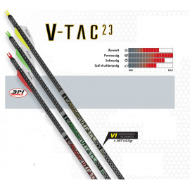 VICTORY VESSZŐ - V-TAC 23 V1 (carbon, 8.0mm) UNIBUSHING és NOCK-al
